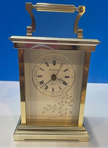 BULOVA Carriage Desk Mantel Clock Quartz Model B-1340 West Germa