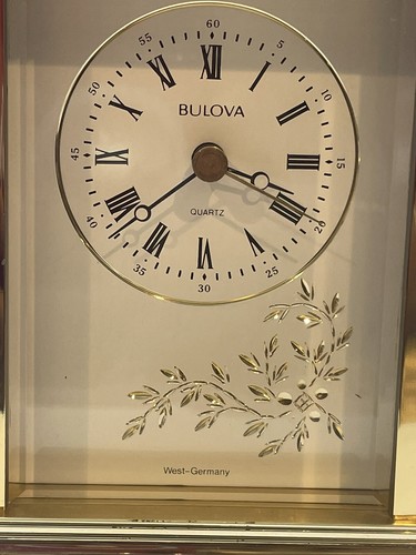 BULOVA Carriage Desk Mantel Clock Quartz Model B-1340 West Germa - photo 3