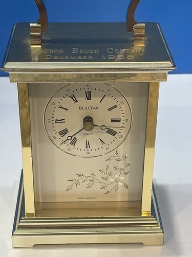 BULOVA Carriage Desk Mantel Clock Quartz Model B-1340 West Germa - photo 4