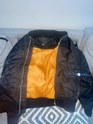 Men’s H&M Black Bomber Jacket Size S - Excellent Condition - photo 3
