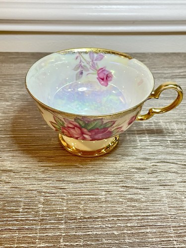 Beautiful Rose Lusterware Footed Tea Cup by Norleans - photo 2