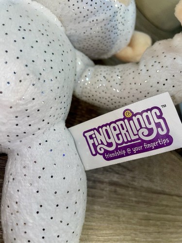 Fingerling Monkey Plush Shiny White & Silver - Makes Noises - photo 3