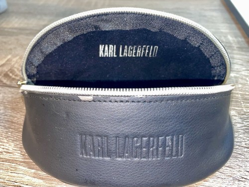 Rare Black Karl Lagerfeld Zippered Eyeglass Case