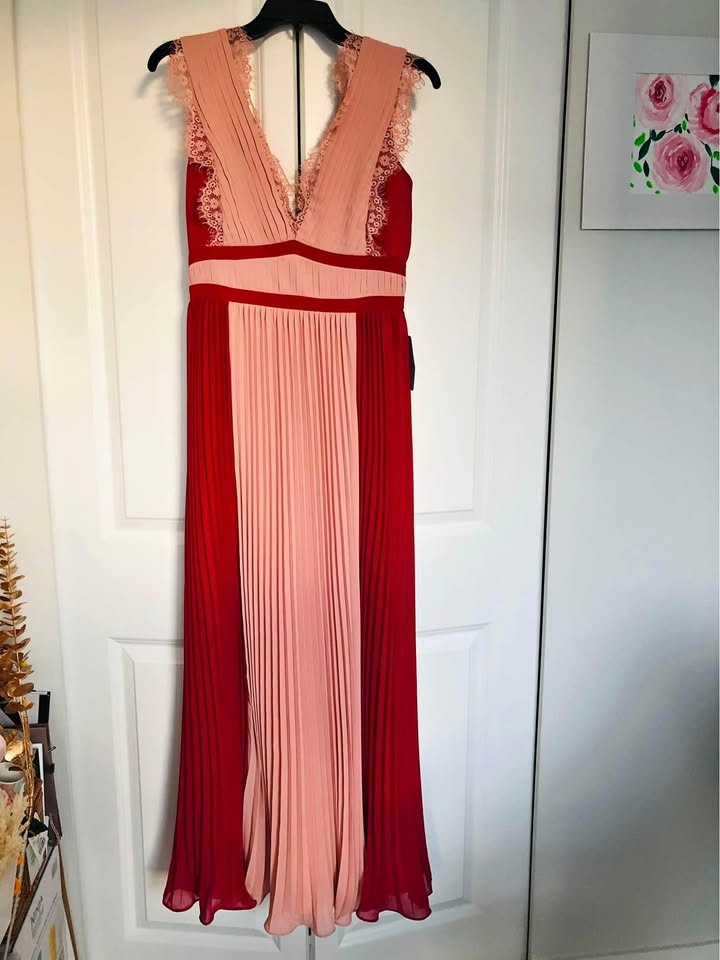 Adelyn Rae Pleated Maxi Dress