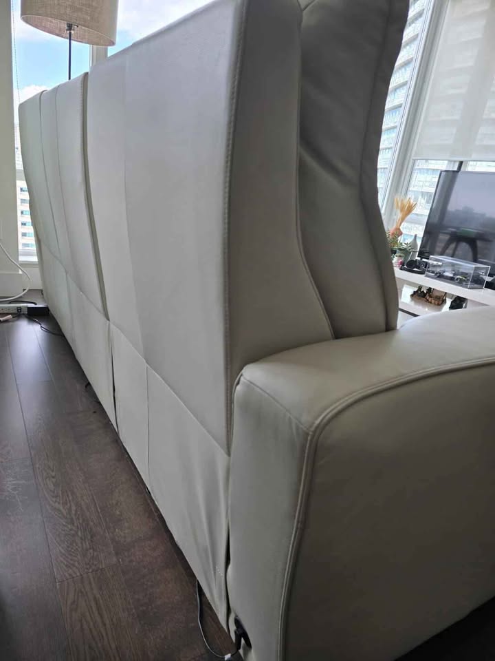 Leather Recliner Sofa - photo 3
