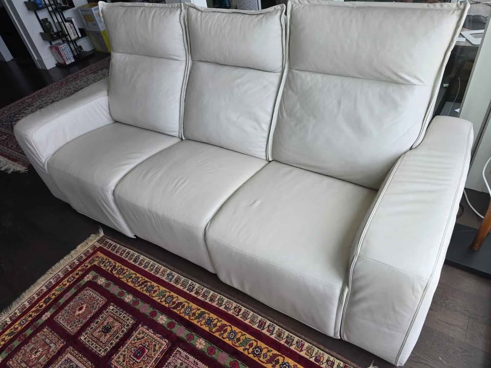 Leather Recliner Sofa - photo 4