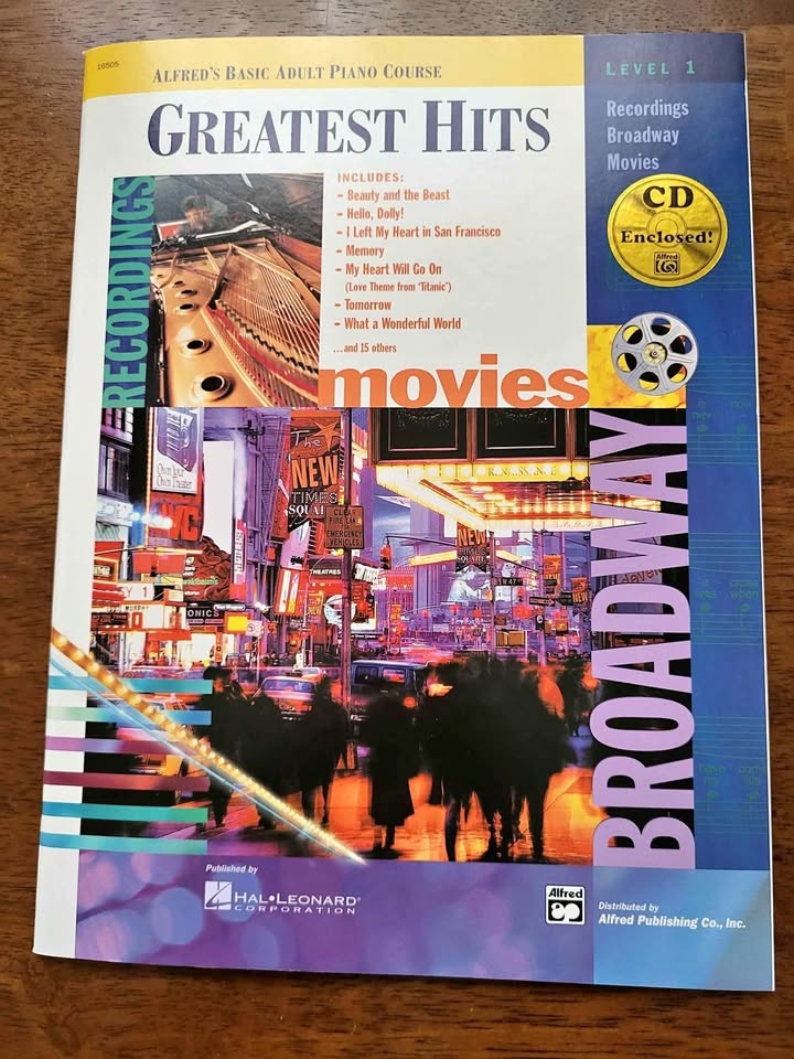 Alfred's Basic Adult Piano Course: Greatest Hits Movies & Broadw