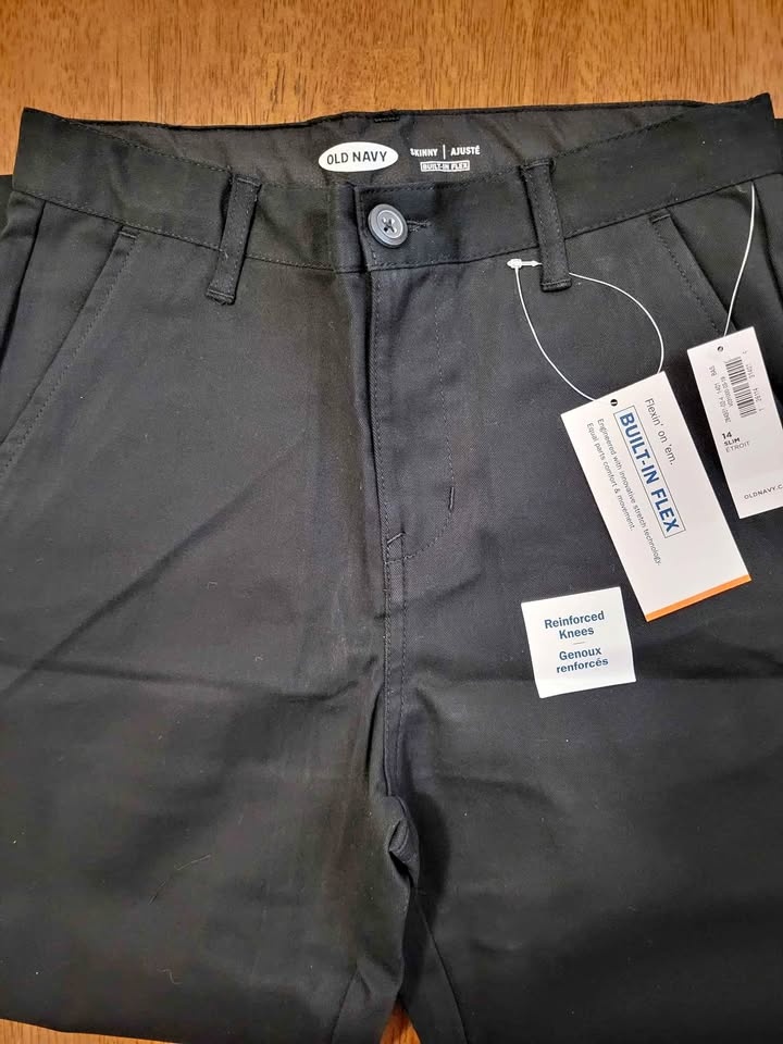 Boys Black Pants - Size 14 Slim