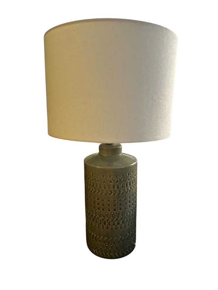 24in Textured Ceramic Table Lamp