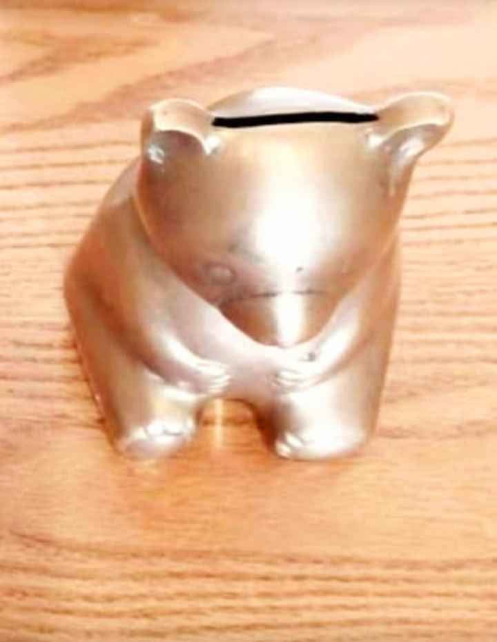 1950's Brass Teddy Bear Peggy Bank - photo 3