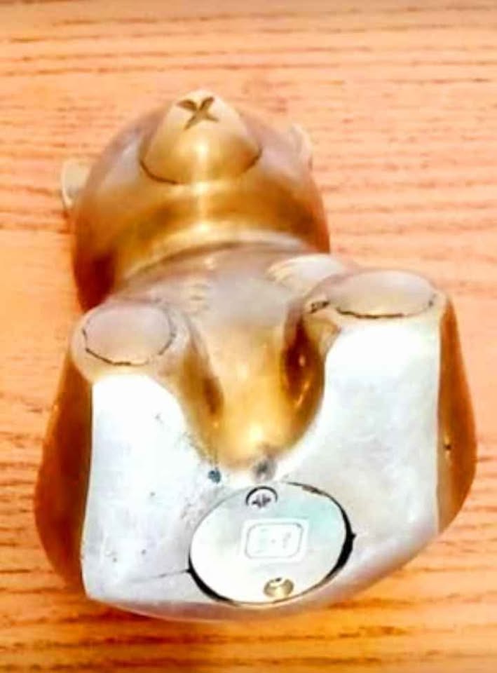 1950's Brass Teddy Bear Peggy Bank - photo 4
