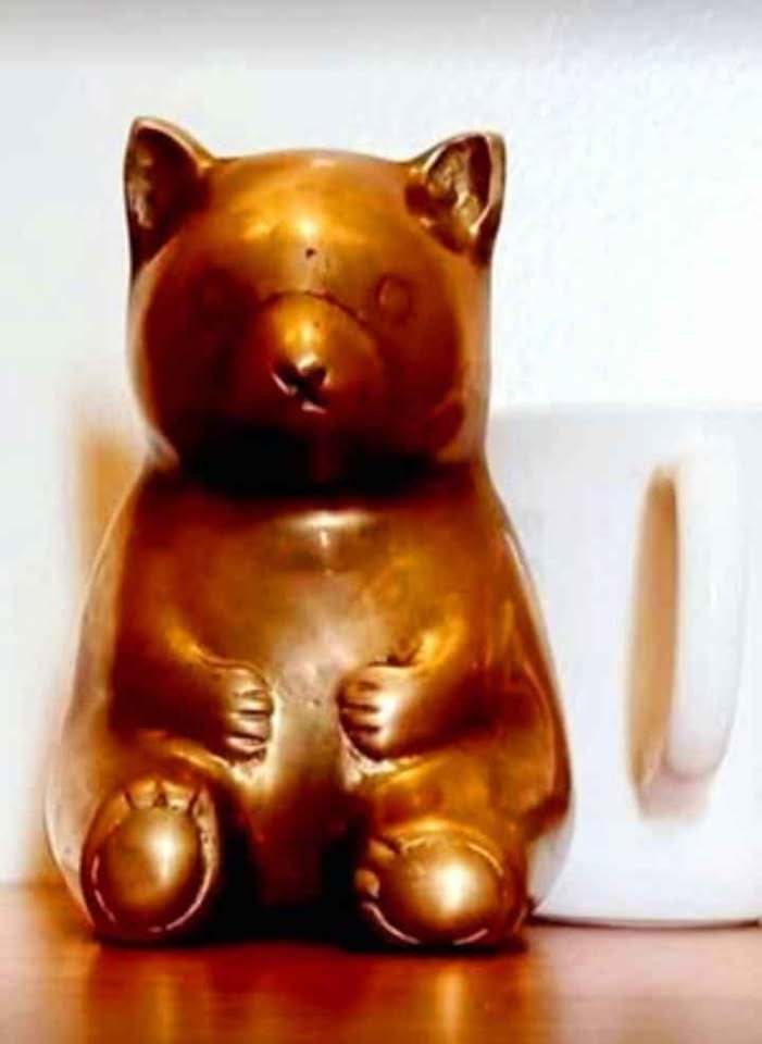 1950's Brass Teddy Bear Peggy Bank - photo 5