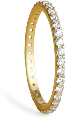925 Sterling Silver Eternity Band Ring w/Cubic Zirconia – 2mm CZ - photo 2