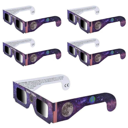 5 Pairs Solar Eclipse Glasses - USA Made