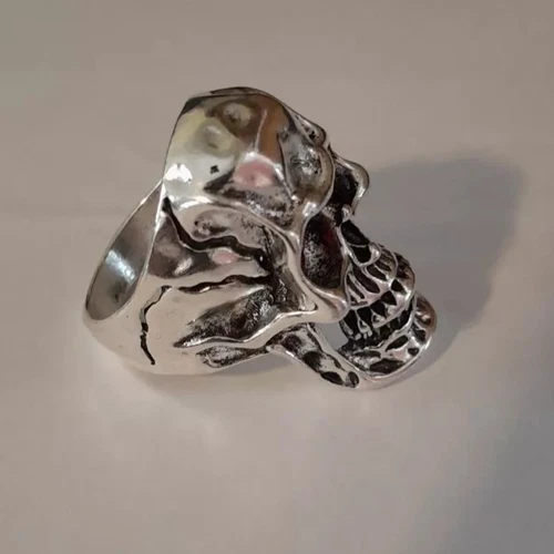 Vintage Retro Skull Head Ring Jewelry, Men's Carving Ghost Head - photo 2