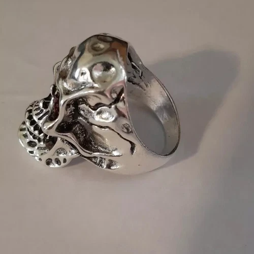 Vintage Retro Skull Head Ring Jewelry, Men's Carving Ghost Head - photo 3