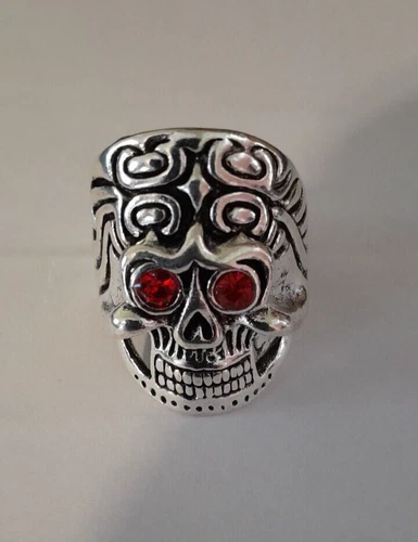 Vintage Retro Skull Head Ring Jewelry, Men's Carving Ghost Head