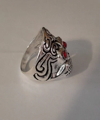 Vintage Retro Skull Head Ring Jewelry, Men's Carving Ghost Head - photo 3