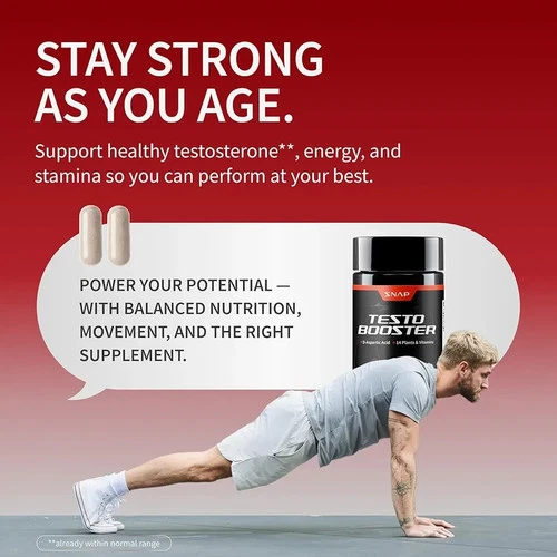 Snap Supplements Testosterone Booster for Men - Muscle Growth, E - photo 5