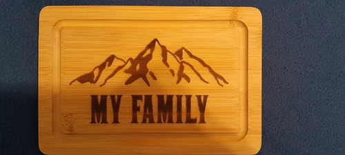 "My Family" Cutting Board Wedding Gift, Engraved Engagement Pres