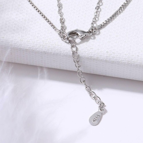 Bracelet Double Chain White Gold Plated 925 Sterling Silver Cubi - photo 5