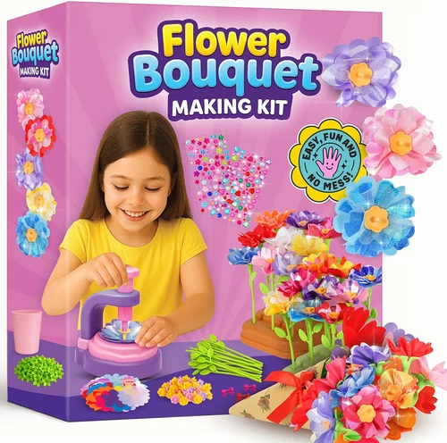 Fabric Flower Bouquets Craft Kit for Kids
