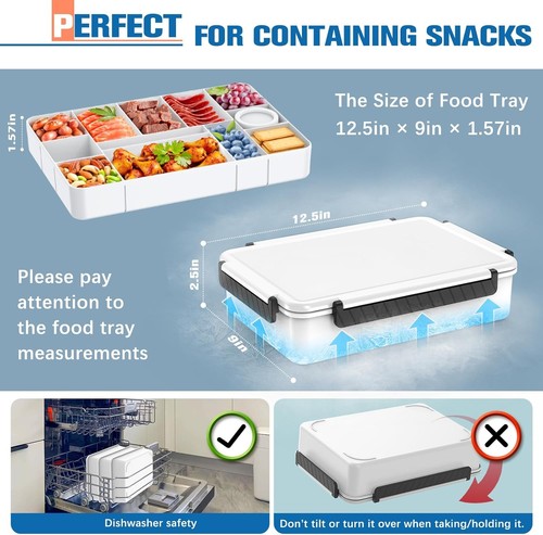Snackle Box with Ice Pack & Insulated Bag – 12 Compartment - photo 2