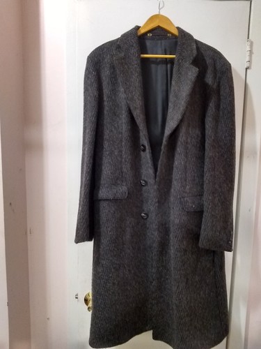 Men's Gray Wool 3 Button Coat - Turo Finland Vintage