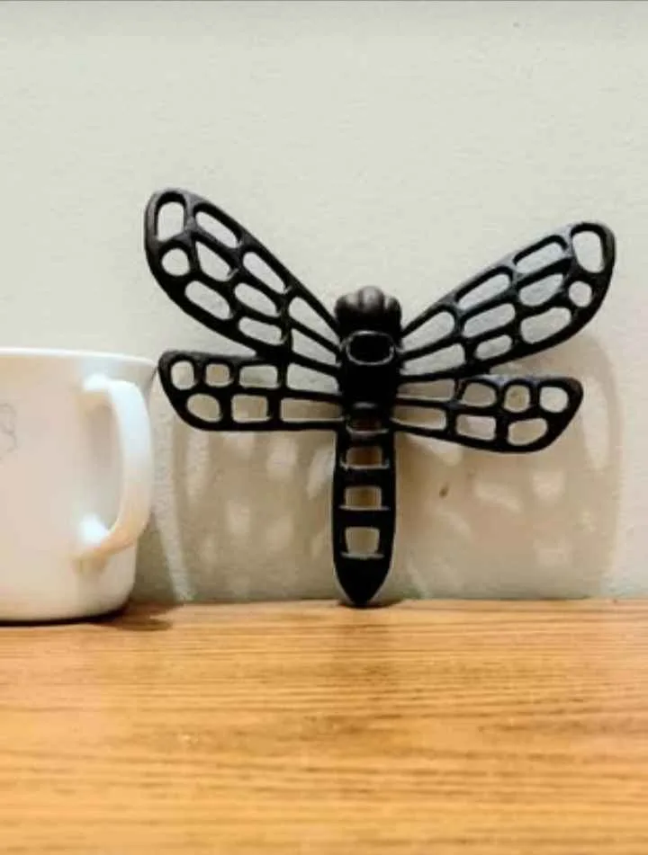Handmade Cast Iron Dragonfly Set Wall Decor image indicator(4)