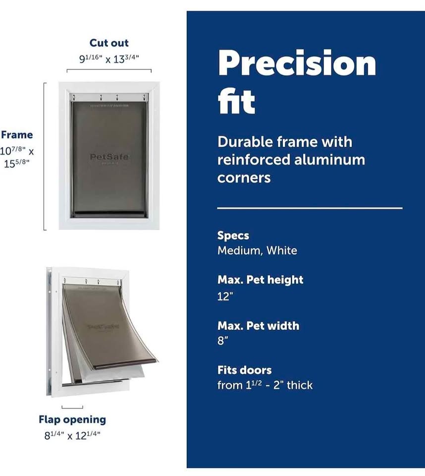 New in box: PetSafe Extreme Weather Dog & Cat Door, Medium - photo 4