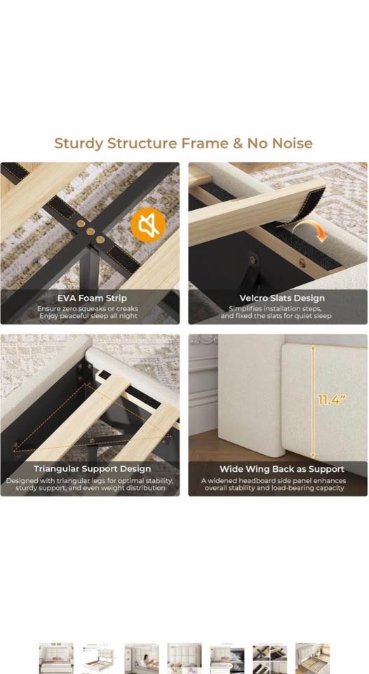 California King Bed Frame & Headboard (In Box) - photo 3