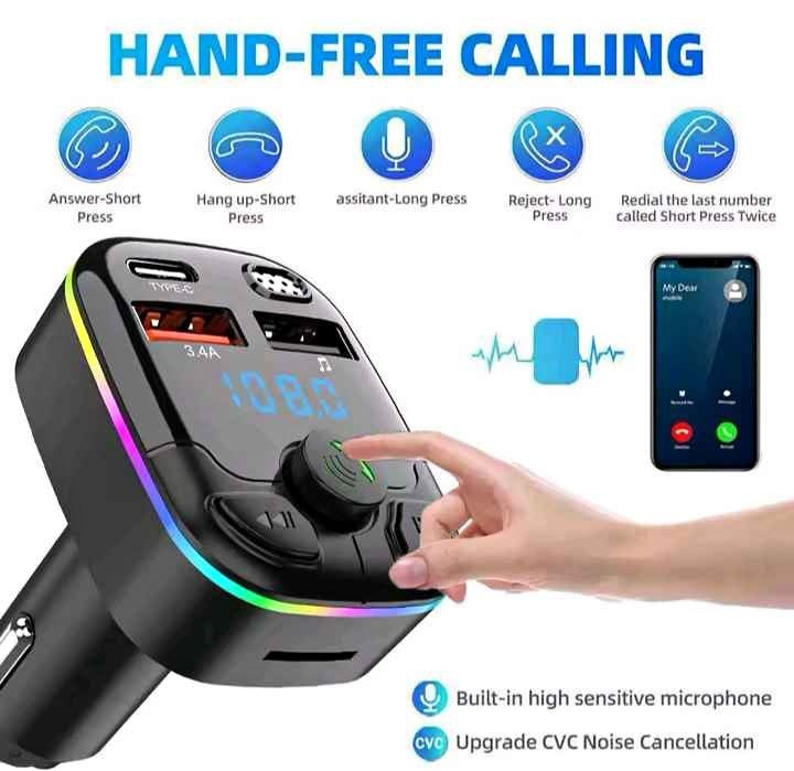 Bluetooth FM Transmitter - Hands-Free & Fast Charging | $15