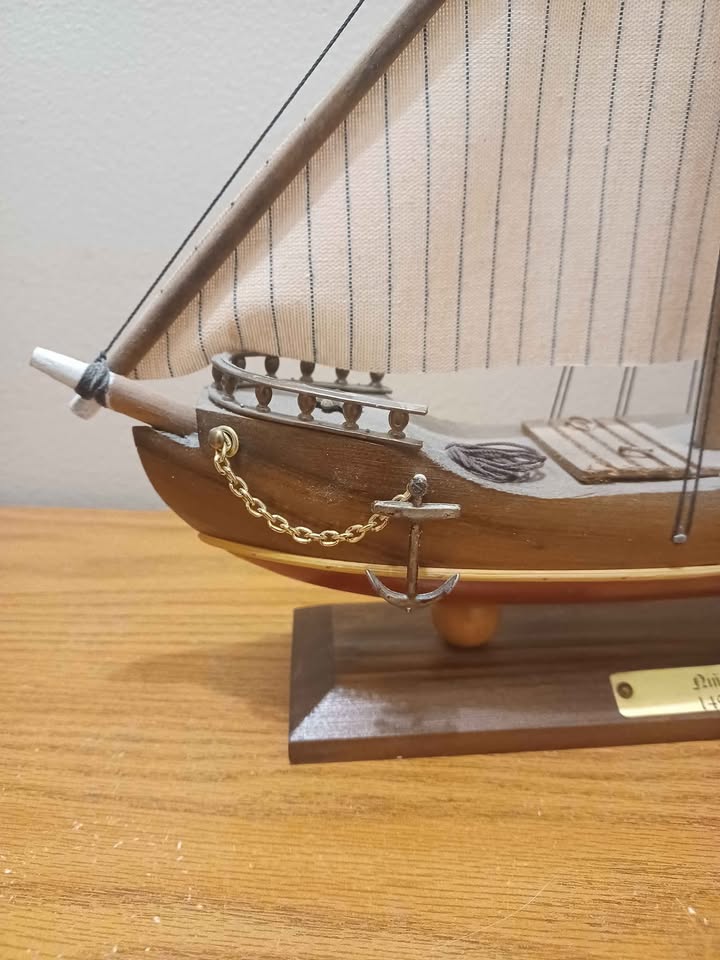 Spanish Handmade Niña Wooden Sail Ship Replica - photo 2