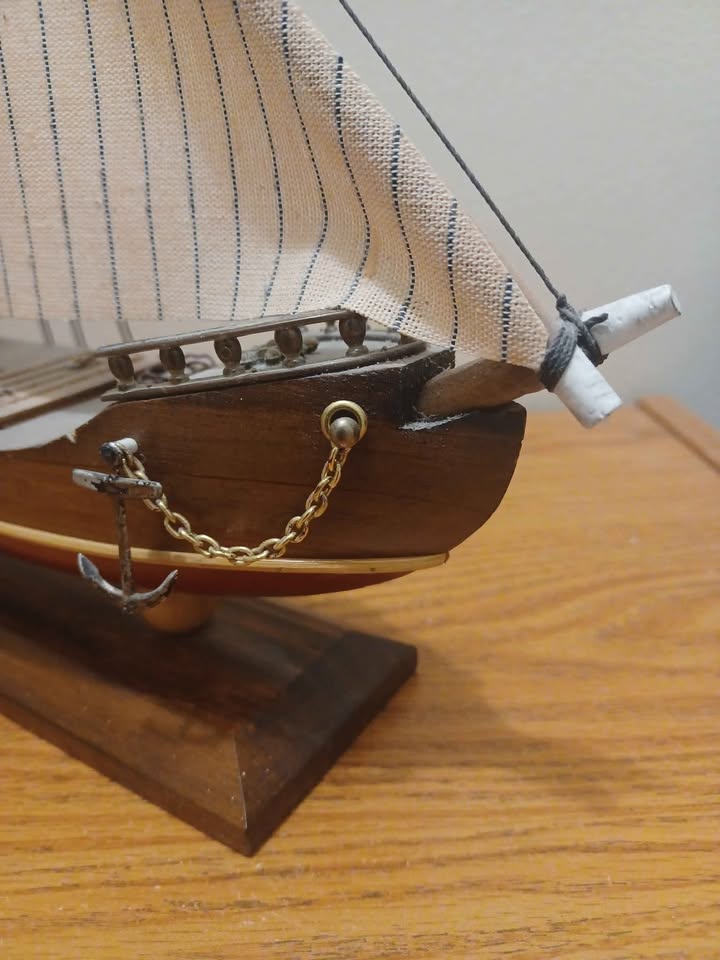 Spanish Handmade Niña Wooden Sail Ship Replica - photo 3