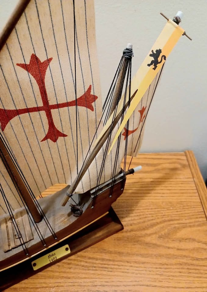 Spanish Handmade Niña Wooden Sail Ship Replica - photo 5