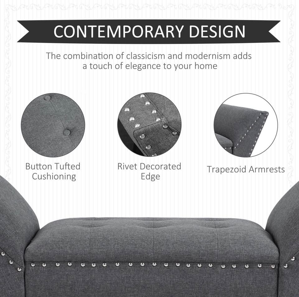 Modern Brand New Upholstered Bench!! - photo 4