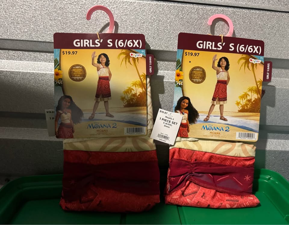 2- Girls Moana 2 Dress /Costume Size 6/6x -Great for Twins - photo 2