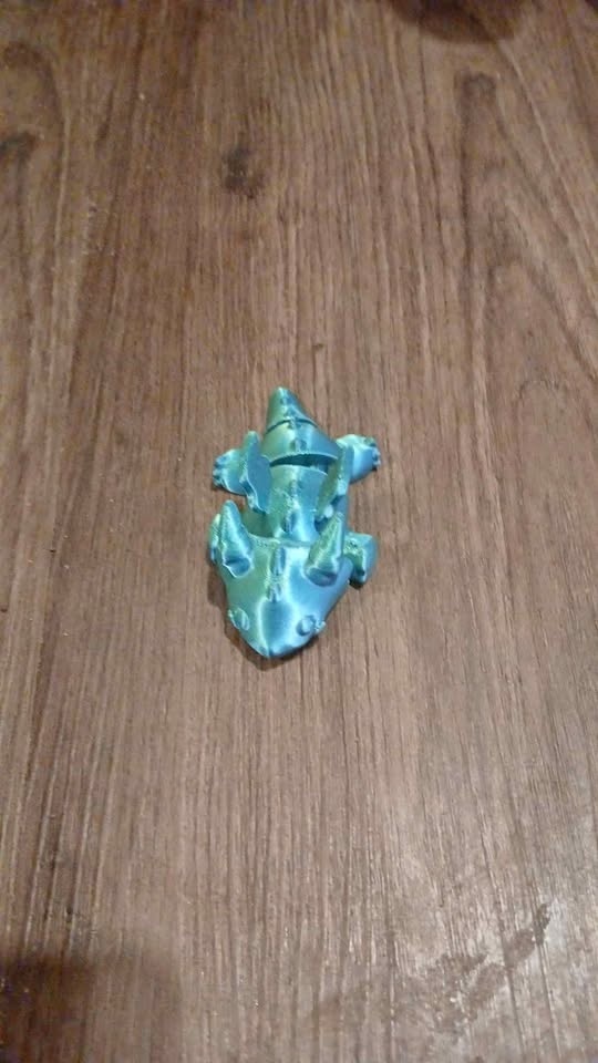 Cool Blue Green 3D Printed Figurine