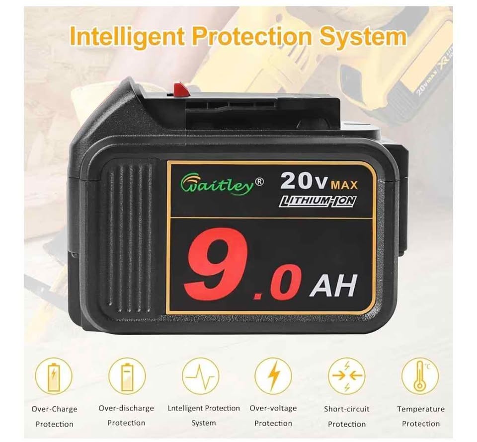 Waitley 20V 9.0Ah Replacement Battery for DeWalt - photo 3