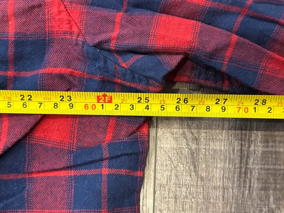 Men's OLD NAVY Flannel Plaid Shirt 2XL XXL Slim Fit - photo 4