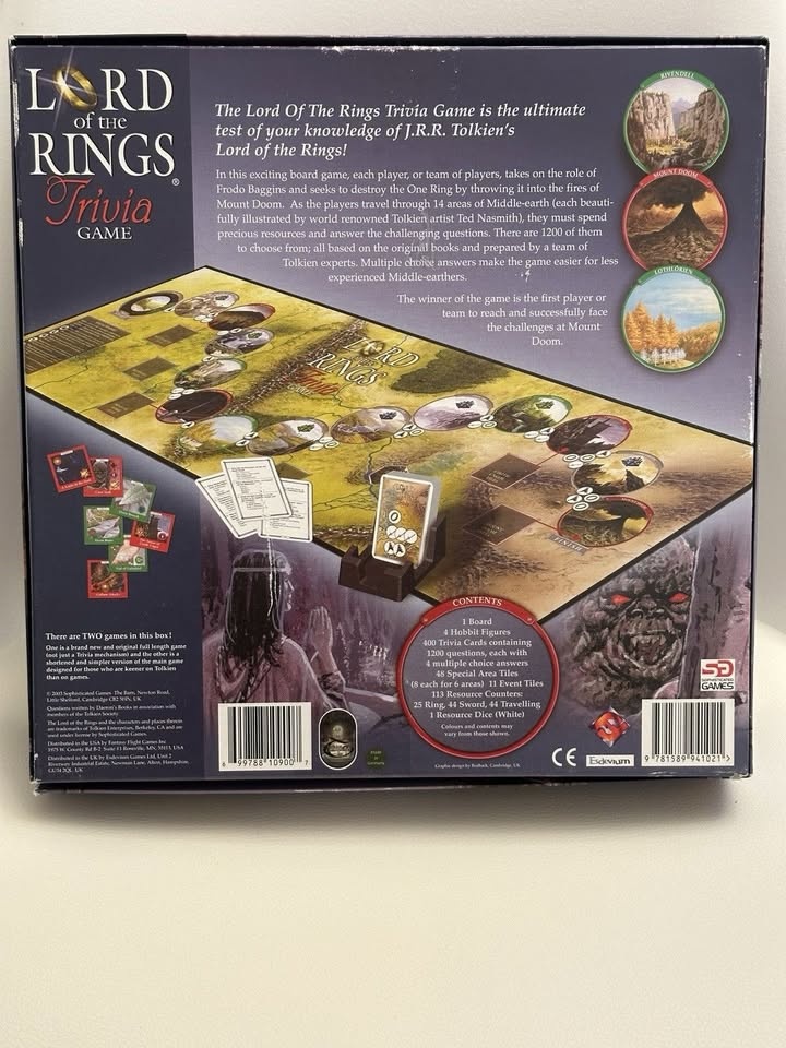 Lord of the Rings Trivia Card Game J.R.R. Tolkien 2003 - photo 2