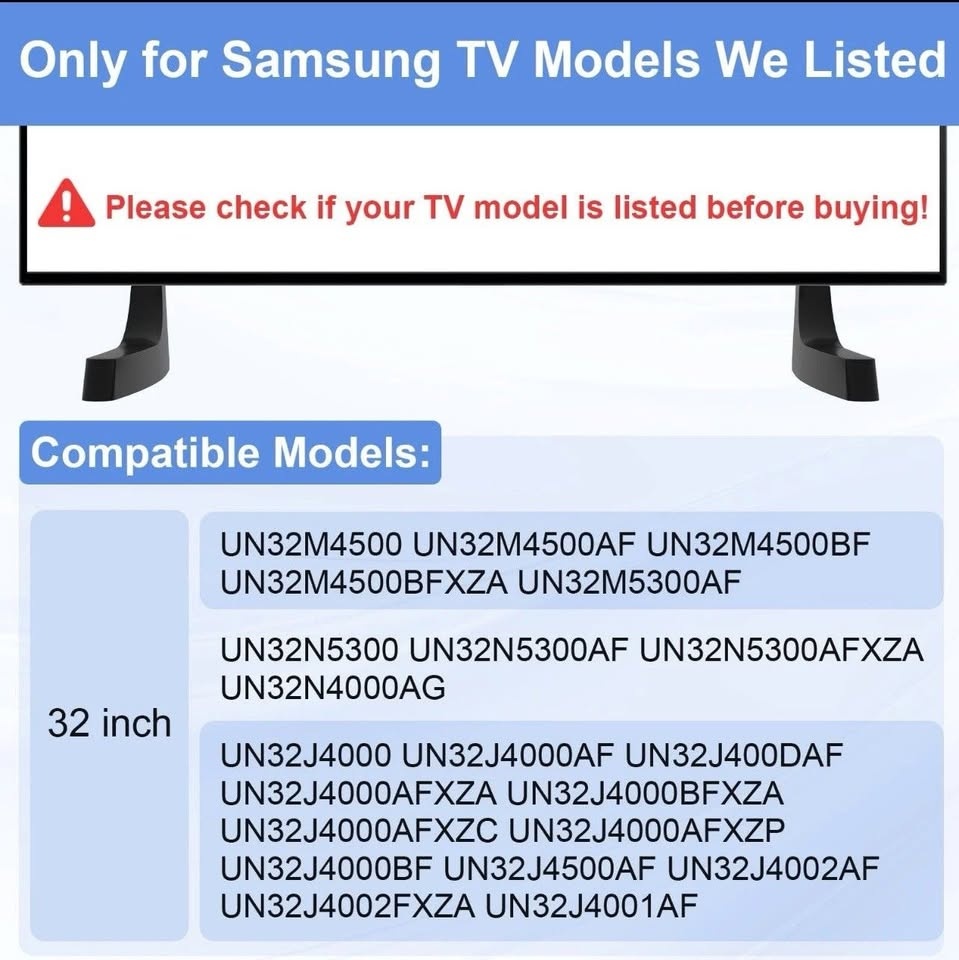 TV Stand Legs for Samsung TV UN32J4000AF UN32M4500BF - photo 2