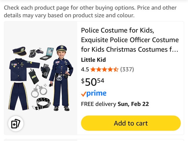 LARGE - Police Costume for Kids - photo 5