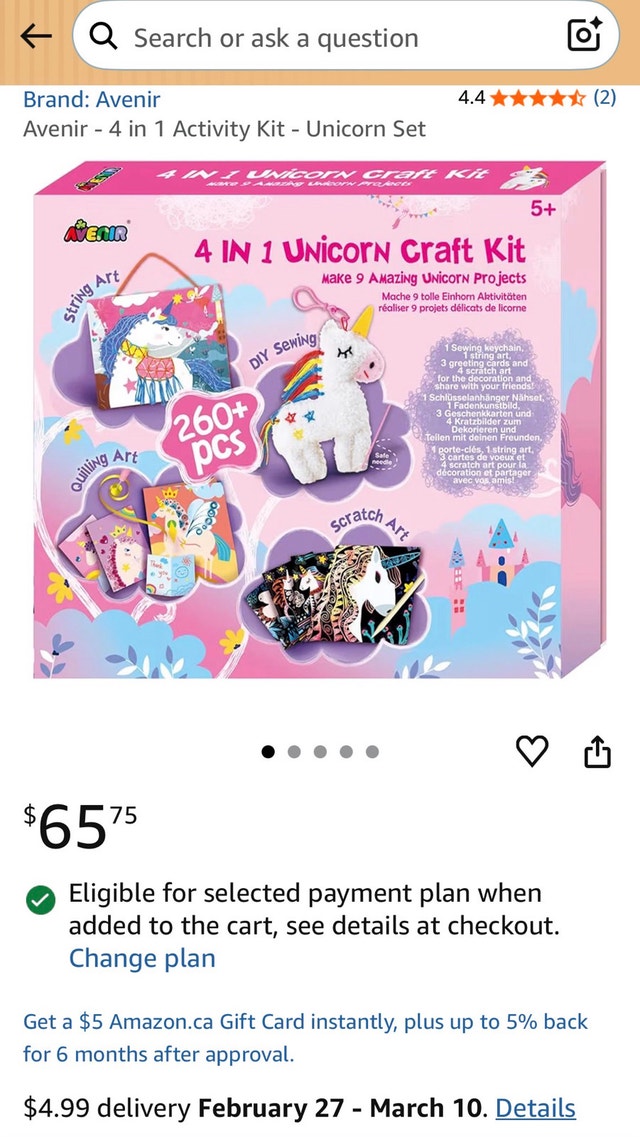 Avenir - 4 in 1 Activity Kit - Unicorn Set - photo 4