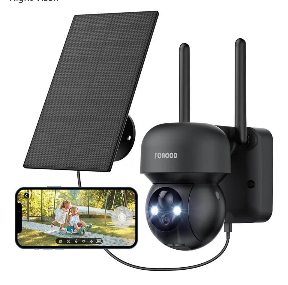 Foaood Solar Wireless Outdoor Security Camera 360 PTZ DQ201