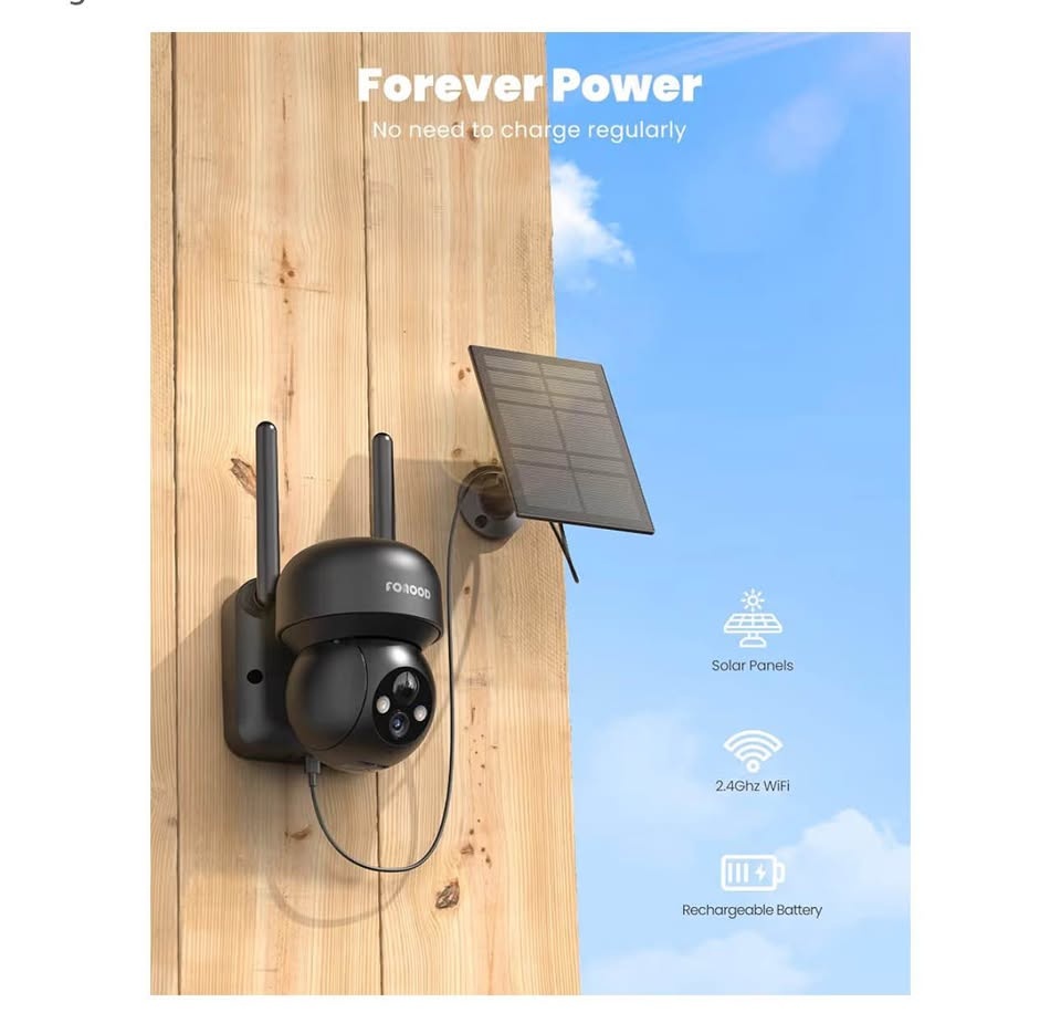 Foaood Solar Wireless Outdoor Security Camera 360 PTZ DQ201 - photo 2