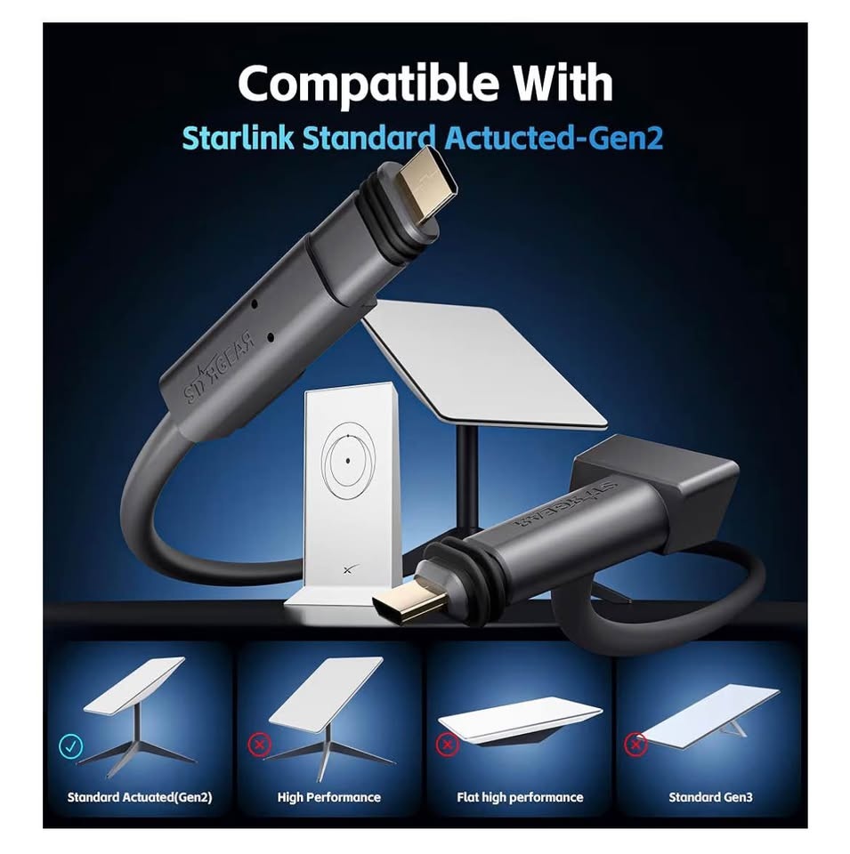Starlink Gen 2 Cable 32.8 FT/ 10M for Starlink Actuated Gen 2/ V - photo 2