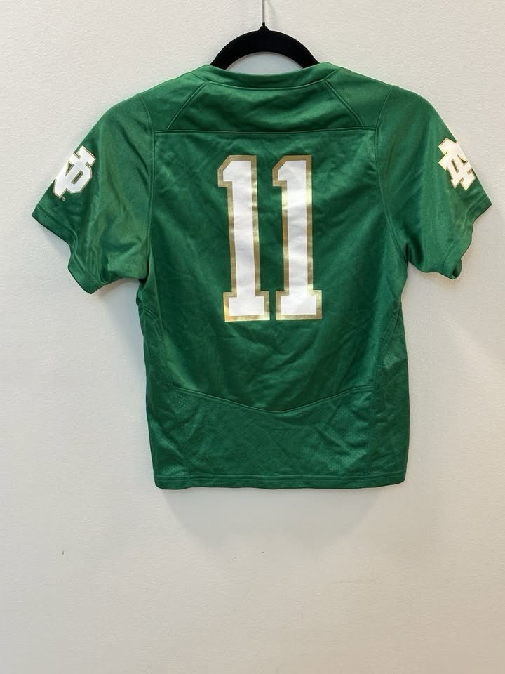 Under Armour Notre Dame Jersey Mens Small Green Fighting Irish # - photo 2