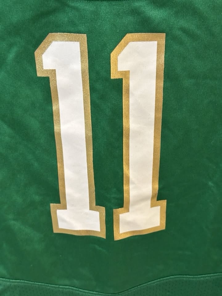 Under Armour Notre Dame Jersey Mens Small Green Fighting Irish # - photo 3