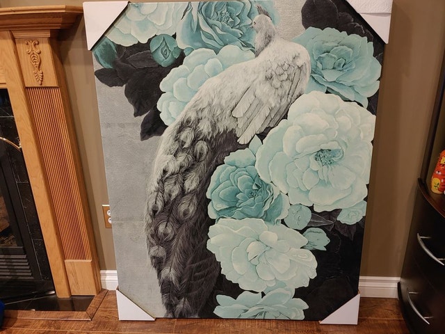Modern wall art-Peacock canvas - photo 2